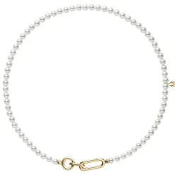 M Code Akoya Cultured Pearl Necklace with 18K Yellow Gold Clasp