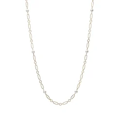 M Code Akoya Cultured Pearl Necklace in 18K Yellow Gold