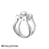 M Collection Akoya Cultured Pearl Ring in 18K White Gold