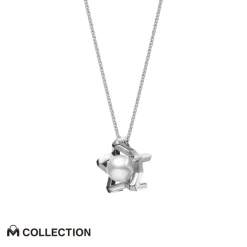 M Collection Pendant in 18K White Gold