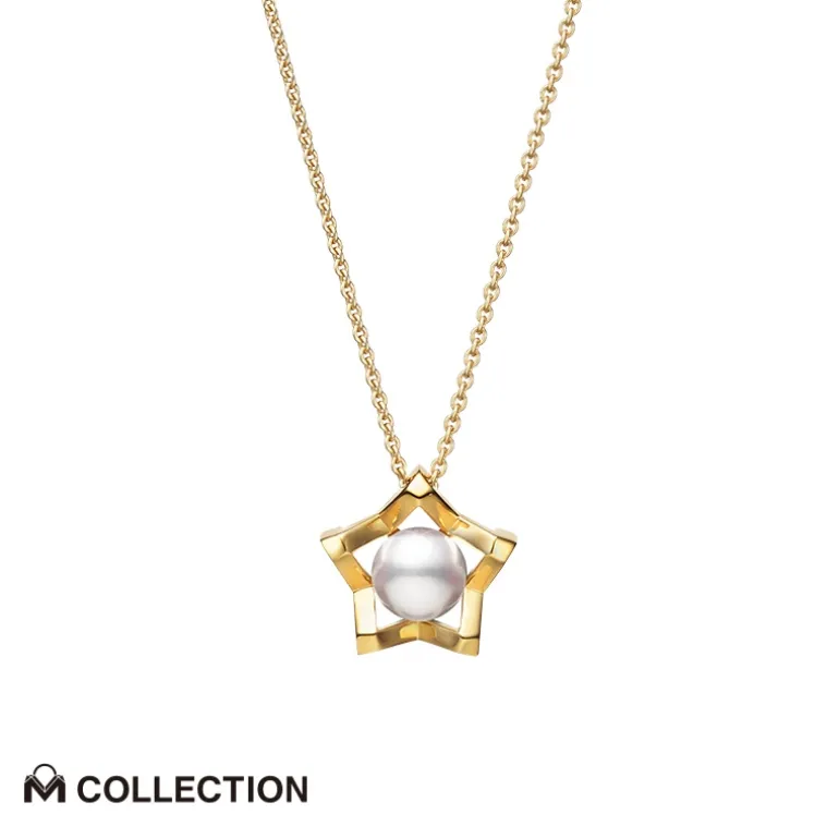 M Collection Pendant in 18K Yellow Gold