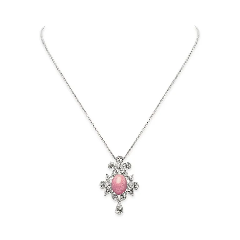Mikimoto Conch Pearl and Diamond Pendant in Platinum