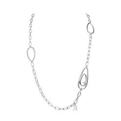 Moon Dew Akoya Cultured Pearl Necklace in Silver