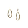 Moon Dew Akoya Cultured Pearl Earrings in 18K Yellow Gold