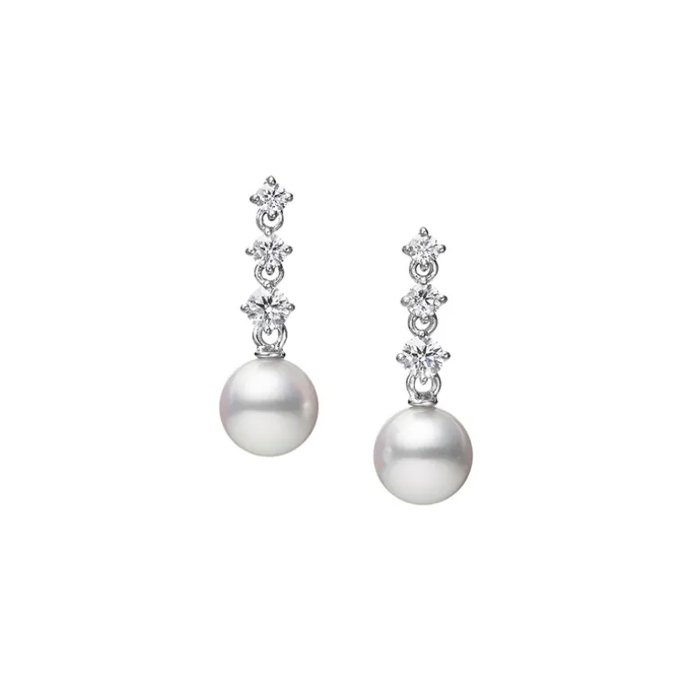 Morning Dew Akoya Cultured Pearl Earrings