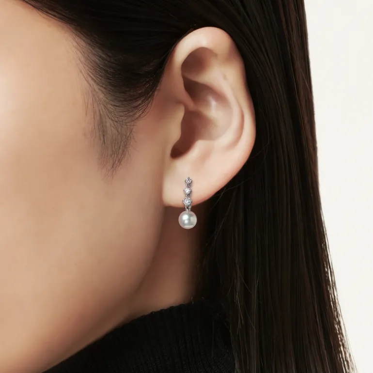 Morning Dew Akoya Cultured Pearl Earrings