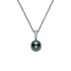 Morning Dew Black South Sea Cultured Pearl Pendant - White Gold