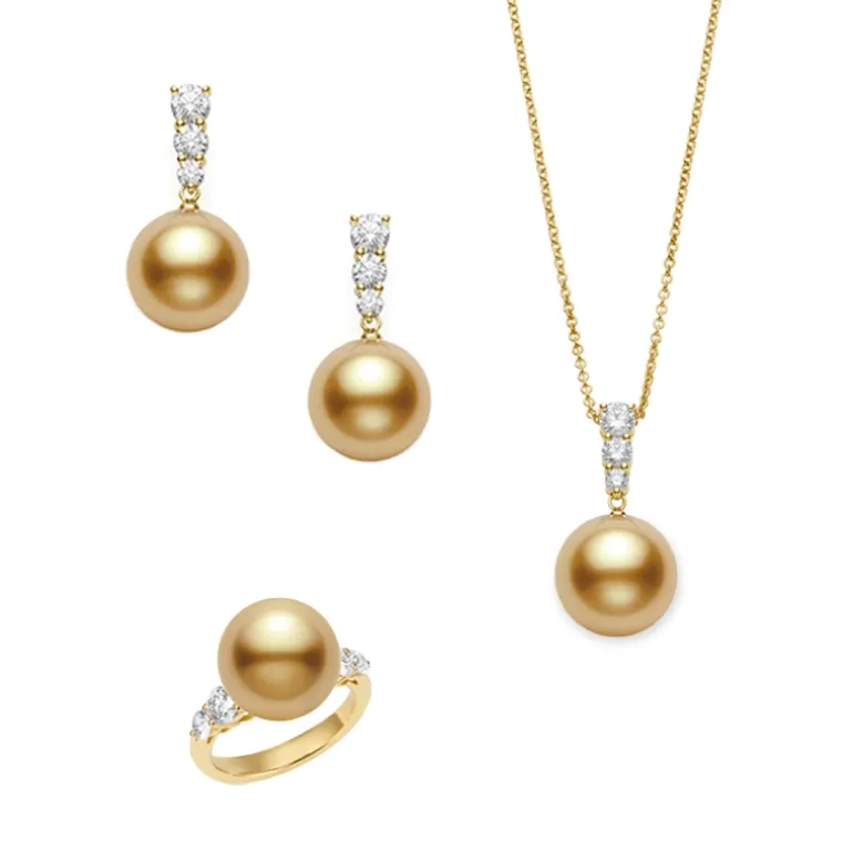 Morning Dew Golden South Sea Cultured Pearl Set