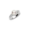Morning Dew Ring - Akoya and Diamonds