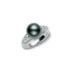 Morning Dew Ring - Akoya and Diamonds