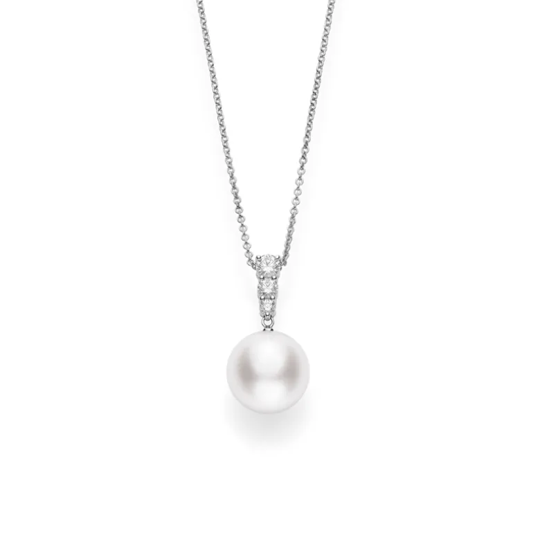 Morning Dew White South Sea Cultured Pearl Pendant – 18K White Gold