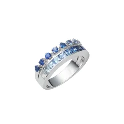 Ocean Collection Sapphire Ring in 18K White Gold