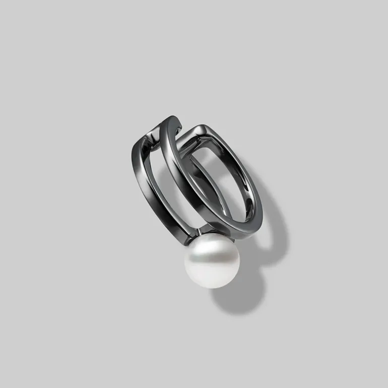 Passionoir Akoya Cultured Pearl Ear Cuff MEQ10188AXXS | MIKIMOTO