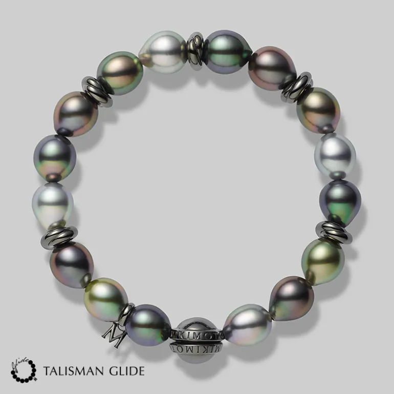 Passionoir Talisman Glide Black South Sea Multi Cultured Pearl Bracelet MDQ10066BXXS | MIKIMOTO