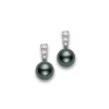 Pearl and Diamond Earrings, Morning Dew Earrings - Mikimoto
