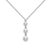 Pearl Pendant Necklace, Three Pearl Drop Pendant - Mikimoto