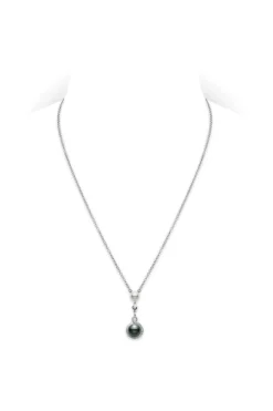 Petit Soleil Akoya and Black South Sea Cultured Pearl Pendant