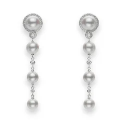 Petit Soleil Akoya Cultured Pearl Drop Earrings