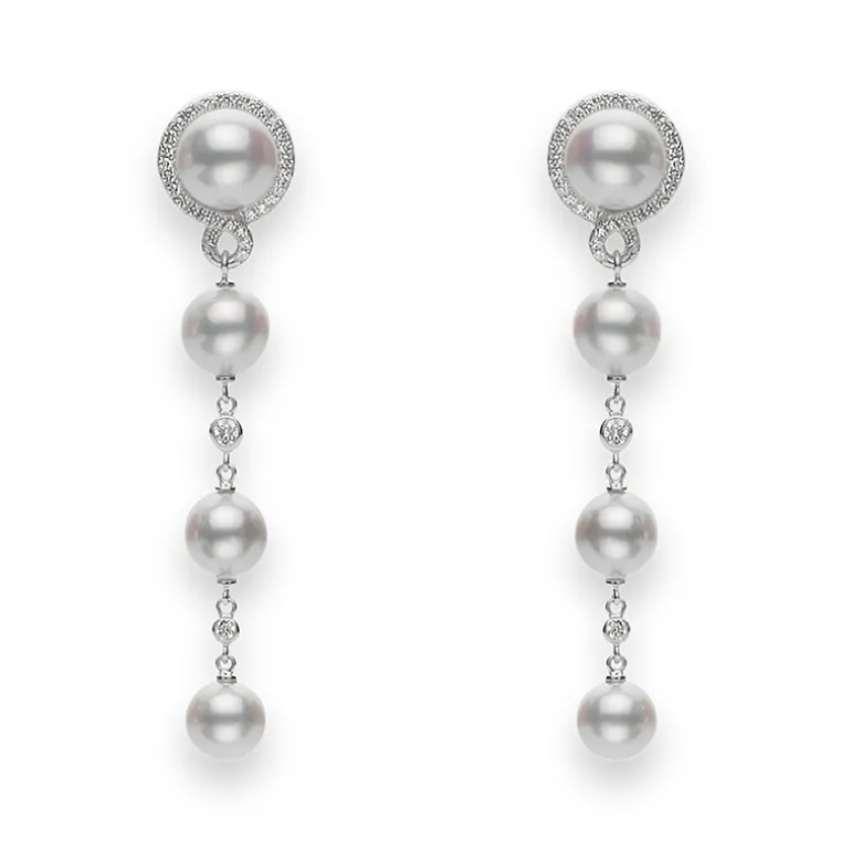Petit Soleil Akoya Cultured Pearl Drop Earrings