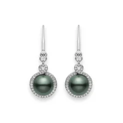 Petit Soleil Black South Sea Cultured Pearl Drop Earrings