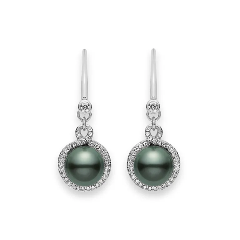 Petit Soleil Black South Sea Cultured Pearl Drop Earrings