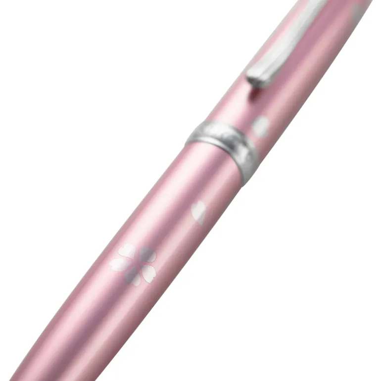 Pink Alumite and Akoya Ballpoint Pen