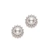 Sunburst Earrings - white gold
