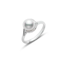Twist Akoya Cultured Pearl Ring - White Gold - Mikimoto
