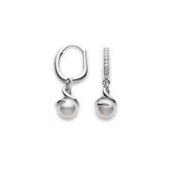 Twist Earrings With Akoya Cultured Pearls - White Gold - Mikimoto