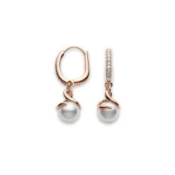 Twist Earrings With Akoya Cultured Pearls - Rose Gold - Mikimoto