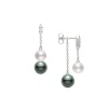 White Gold Pearl Earrings, Morning Dew Earrings - Mikimoto