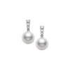White Gold Pearl Earrings, Morning Dew Earrings - Mikimoto