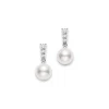 White Gold Pearl Earrings, Morning Dew Earrings - Mikimoto