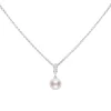 White Gold Pearl Pendant, Morning Dew - Mikimoto