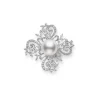 White South Sea Cultured Pearl and Diamond Brooch