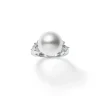 White South Sea Cultured Pearl and Diamond Ring set in Platinum