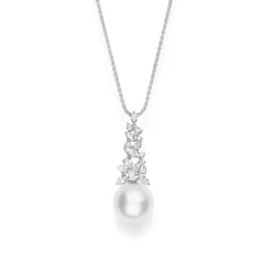 White South Sea Cultured Pearl Pendant with Diamonds