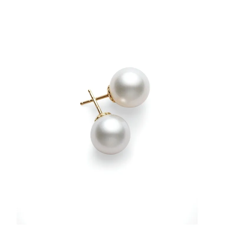 White South Sea Stud Earrings