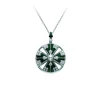Yaguruma Pendant with Black Enamel