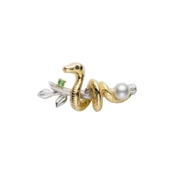 Year of the Snake Akoya Cultured Pearl Brooch